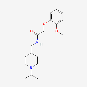 molecular formula C18H28N2O3 B2375721 N-((1-isopropylpiperidin-4-yl)methyl)-2-(2-methoxyphenoxy)acetamide CAS No. 954018-28-1