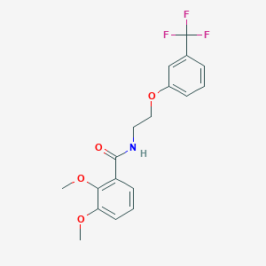 molecular formula C18H18F3NO4 B2375740 2,3-dimethoxy-N-(2-(3-(trifluoromethyl)phenoxy)ethyl)benzamide CAS No. 1171024-63-7