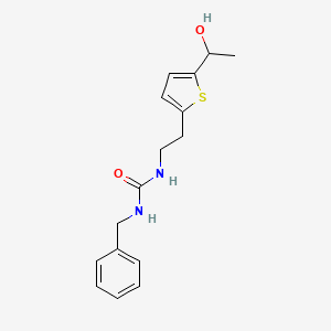 B2375746 1-Benzyl-3-(2-(5-(1-hydroxyethyl)thiophen-2-yl)ethyl)urea CAS No. 2034345-47-4