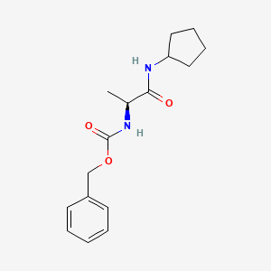 molecular formula C16H22N2O3 B2375751 苄基 N-[(1S)-1-(环戊基甲酰胺基)乙基]氨基甲酸酯 CAS No. 261354-87-4