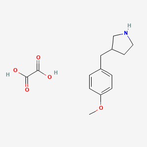molecular formula C14H19NO5 B2375759 3-(4-Methoxybenzyl)pyrrolidine oxalate CAS No. 1188263-83-3
