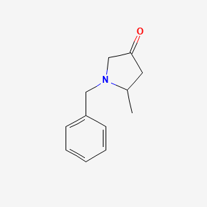 molecular formula C12H15NO B2375776 1-Benzyl-5-methylpyrrolidin-3-one CAS No. 23770-07-2