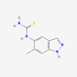 molecular formula C9H10N4S B2375791 N-(6-甲基-1H-吲哚-5-基)硫脲 CAS No. 691857-99-5