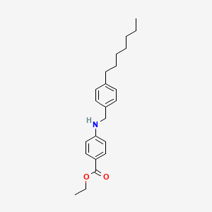 molecular formula C23H31NO2 B2375794 苯甲酸乙酯 4-[(4-庚基苄基)氨基] CAS No. 477856-78-3