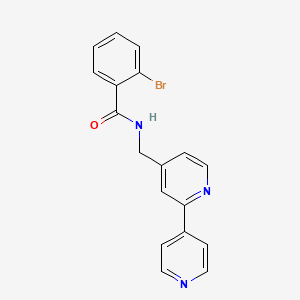 molecular formula C18H14BrN3O B2375796 N-([2,4'-联吡啶]-4-基甲基)-2-溴苯甲酰胺 CAS No. 2034395-11-2