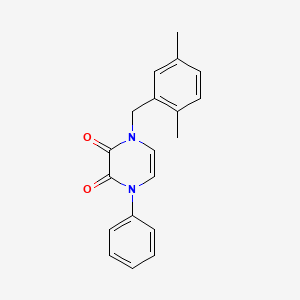 molecular formula C19H18N2O2 B2375802 1-(2,5-dimethylbenzyl)-4-phenylpyrazine-2,3(1H,4H)-dione CAS No. 1226437-62-2