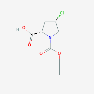 molecular formula C10H16ClNO4 B2375839 (2S,4S)-4-Chloro-pyrrolidine-1,2-dicarboxylic acid 1-tert-butyl ester CAS No. 183108-16-9