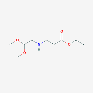 molecular formula C9H19NO4 B2375840 Ethyl 3-[(2,2-dimethoxyethyl)amino]propanoate CAS No. 198628-01-2