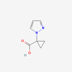 molecular formula C7H8N2O2 B2375863 1-(1H-吡唑-1-基)环丙烷-1-羧酸 CAS No. 1548372-66-2
