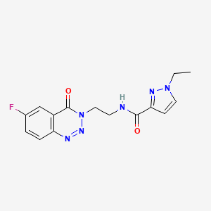 B2375864 1-ethyl-N-(2-(6-fluoro-4-oxobenzo[d][1,2,3]triazin-3(4H)-yl)ethyl)-1H-pyrazole-3-carboxamide CAS No. 1903879-30-0