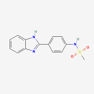 molecular formula C14H13N3O2S B2375870 (4-苯并咪唑-2-基苯基)(甲磺酰)胺 CAS No. 941943-32-4