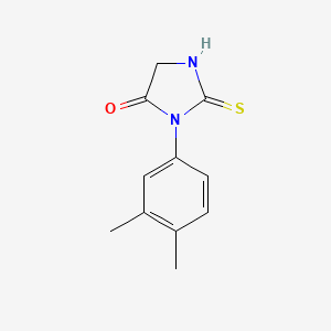 molecular formula C11H12N2OS B2375874 1-(3,4-二甲基苯基)-2-硫代-4,5-二氢-1H-咪唑-5-酮 CAS No. 568552-79-4
