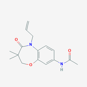 B2375880 N-(5-allyl-3,3-dimethyl-4-oxo-2,3,4,5-tetrahydrobenzo[b][1,4]oxazepin-8-yl)acetamide CAS No. 921525-05-5