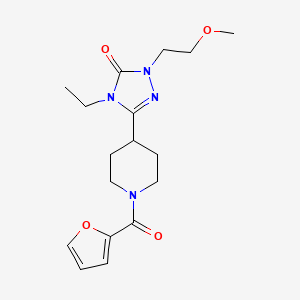molecular formula C17H24N4O4 B2375883 4-乙基-3-(1-(呋喃-2-羰基)哌啶-4-基)-1-(2-甲氧基乙基)-1H-1,2,4-三唑-5(4H)-酮 CAS No. 1797587-58-6