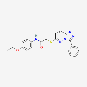molecular formula C21H19N5O2S B2375886 N-(4-乙氧苯基)-2-((3-苯基-[1,2,4]三唑并[4,3-b]哒嗪-6-基)硫代)乙酰胺 CAS No. 852372-54-4