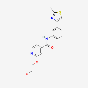 B2375887 2-(2-methoxyethoxy)-N-(3-(2-methylthiazol-4-yl)phenyl)isonicotinamide CAS No. 2034430-95-8