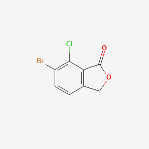 molecular formula C8H4BrClO2 B2375889 6-溴-7-氯-3H-2-苯并呋喃-1-酮 CAS No. 1823929-70-9