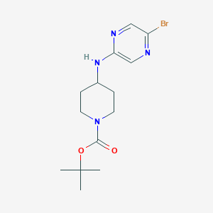 molecular formula C14H21BrN4O2 B2375903 Tert-butyl 4-[(5-bromopyrazin-2-yl)amino]piperidine-1-carboxylate CAS No. 2378503-78-5
