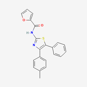molecular formula C21H16N2O2S B2375908 N-[4-(4-methylphenyl)-5-phenyl-1,3-thiazol-2-yl]furan-2-carboxamide CAS No. 312604-89-0