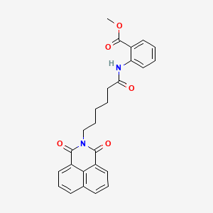 molecular formula C26H24N2O5 B2375924 methyl 2-(6-(1,3-dioxo-1H-benzo[de]isoquinolin-2(3H)-yl)hexanamido)benzoate CAS No. 438481-62-0