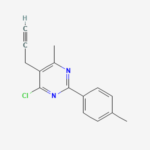 molecular formula C15H13ClN2 B2375937 4-氯-6-甲基-2-(4-甲基苯基)-5-(2-丙炔基)嘧啶 CAS No. 478048-30-5
