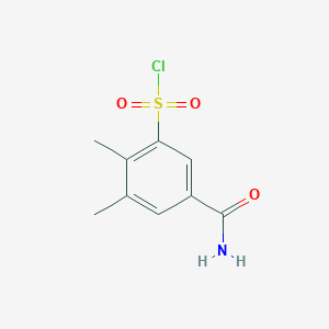 B2375944 5-Carbamoyl-2,3-dimethylbenzene-1-sulfonyl chloride CAS No. 1462994-43-9