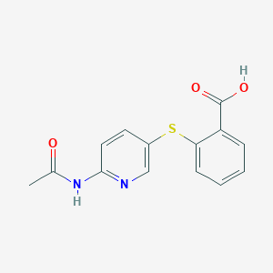 2-{[6-(Acetylamino)-3-pyridinyl]sulfanyl}benzenecarboxylic acid