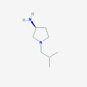 molecular formula C8H18N2 B2375975 (S)-1-Isobutylpyrrolidin-3-amine CAS No. 1072268-18-8