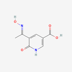 molecular formula C8H8N2O4 B2375997 5-[1-(羟基亚氨基)乙基]-6-氧代-1,6-二氢吡啶-3-羧酸 CAS No. 1114822-87-5