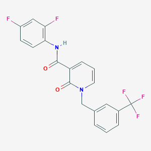 molecular formula C20H13F5N2O2 B2375999 N-(2,4-difluorophenyl)-2-oxo-1-[[3-(trifluoromethyl)phenyl]methyl]pyridine-3-carboxamide CAS No. 338754-76-0
