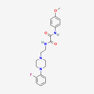 molecular formula C21H25FN4O3 B2376010 N1-(2-(4-(2-fluorophenyl)piperazin-1-yl)ethyl)-N2-(4-methoxyphenyl)oxalamide CAS No. 1049475-56-0