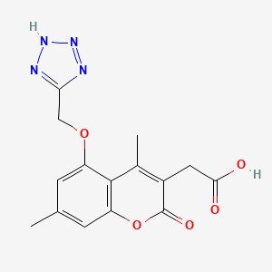 molecular formula C15H14N4O5 B2376014 [4,7-dimethyl-2-oxo-5-(1H-tetrazol-5-ylmethoxy)-2H-chromen-3-yl]acetic acid CAS No. 896821-12-8