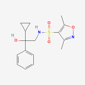 molecular formula C16H20N2O4S B2376039 N-(2-cyclopropyl-2-hydroxy-2-phenylethyl)-3,5-dimethylisoxazole-4-sulfonamide CAS No. 1448075-78-2