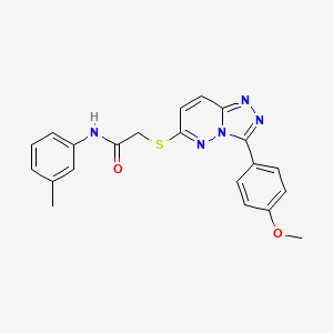 molecular formula C21H19N5O2S B2376040 2-((3-(4-甲氧基苯基)-[1,2,4]三唑并[4,3-b]哒嗪-6-基)硫)-N-(间甲苯基)乙酰胺 CAS No. 852376-26-2