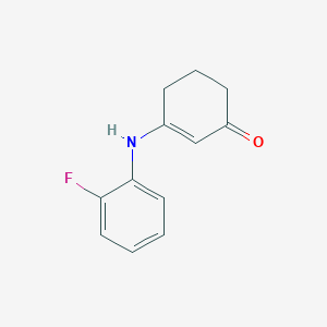 molecular formula C12H12FNO B2376060 3-[(2-Fluorophenyl)amino]cyclohex-2-en-1-one CAS No. 124907-00-2