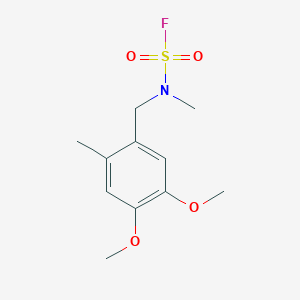molecular formula C11H16FNO4S B2376066 N-[(4,5-Dimethoxy-2-methylphenyl)methyl]-N-methylsulfamoyl fluoride CAS No. 2411283-24-2