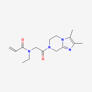 N-[2-(2,3-Dimethyl-6,8-dihydro-5H-imidazo[1,2-a]pyrazin-7-yl)-2-oxoethyl]-N-ethylprop-2-enamide