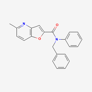 molecular formula C22H18N2O2 B2376071 N-苄基-5-甲基-N-苯基呋并[3,2-b]吡啶-2-甲酰胺 CAS No. 942005-27-8