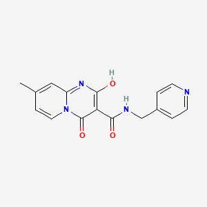 molecular formula C16H14N4O3 B2376072 2-hydroxy-8-methyl-4-oxo-N-(pyridin-4-ylmethyl)-4H-pyrido[1,2-a]pyrimidine-3-carboxamide CAS No. 886897-50-3