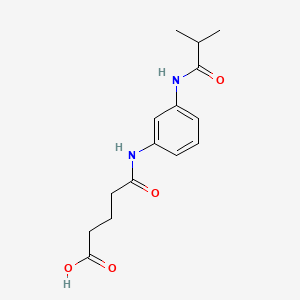 molecular formula C15H20N2O4 B2376074 5-[3-(Isobutyrylamino)anilino]-5-oxopentanoic acid CAS No. 925610-44-2