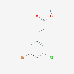 molecular formula C9H8BrClO2 B2376075 3-(3-溴-5-氯苯基)丙酸 CAS No. 1261759-63-0