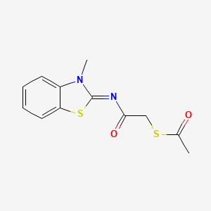 (Z)-S-(2-((3-methylbenzo[d]thiazol-2(3H)-ylidene)amino)-2-oxoethyl) ethanethioate