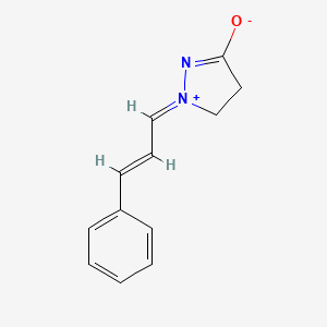 molecular formula C12H12N2O B2376082 (1E)-3-oxo-1-[(2E)-3-phenylprop-2-en-1-ylidene]-1lambda5-pyrazolidin-1-ylium-2-ide CAS No. 62664-21-5