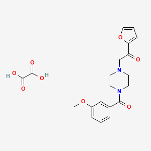 molecular formula C20H22N2O8 B2376087 1-(Furan-2-yl)-2-(4-(3-methoxybenzoyl)piperazin-1-yl)ethanone oxalate CAS No. 1351662-05-9