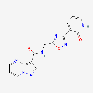 N-((3-(2-oxo-1,2-dihydropyridin-3-yl)-1,2,4-oxadiazol-5-yl)methyl)pyrazolo[1,5-a]pyrimidine-3-carboxamide