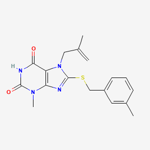 3-Methyl-8-[(3-methylphenyl)methylsulfanyl]-7-(2-methylprop-2-enyl)purine-2,6-dione