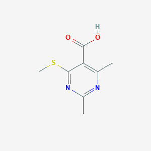 molecular formula C8H10N2O2S B2376104 2,4-Dimethyl-6-(methylsulfanyl)pyrimidine-5-carboxylic acid CAS No. 929975-29-1