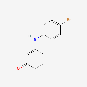 molecular formula C12H12BrNO B2376105 3-[(4-Bromophenyl)amino]cyclohex-2-en-1-one CAS No. 159302-01-9
