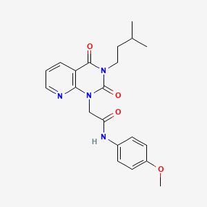 molecular formula C21H24N4O4 B2376112 N-(4-methoxyphenyl)-2-[3-(3-methylbutyl)-2,4-dioxo-3,4-dihydropyrido[2,3-d]pyrimidin-1(2H)-yl]acetamide CAS No. 931727-07-0