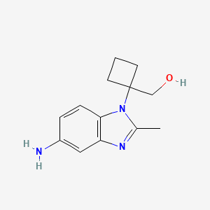 molecular formula C13H17N3O B2376122 [1-(5-amino-2-methyl-1H-1,3-benzodiazol-1-yl)cyclobutyl]methanol CAS No. 1770227-34-3